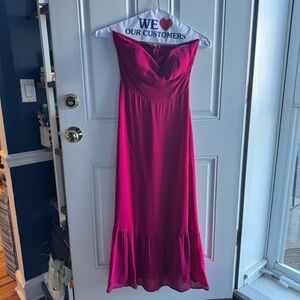 Reformation Elegant Pink Strapless Dress